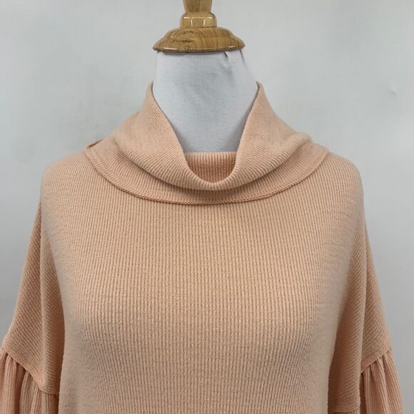 We The Free People Top Womens XS Extra Small Peach Winnie Turtleneck Oversized - Picture 3 of 15